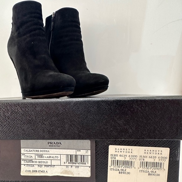 Prada Suede Ruffle back black booties. Hottest brand. - Picture 8 of 8